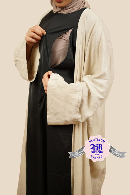The Modest Mum Sleeveless Breastfeeding Slip in Black